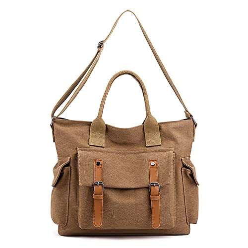 FANDARE Vintage Handtaschen Leinwand Schultertasche Damen Umhängetasche Frauen Arbeitstasche für 10.5 Zoll Tablet Shopper Reisen Crossbody Messenger Bag Braun FANDARE Vintage Handtaschen Leinwand Schultertasche Damen Umhängetasche Frauen Arbeitstasche für 10.5 Zoll Tablet Shopper Reisen Crossbody Messenger Bag Braun von FANDARE