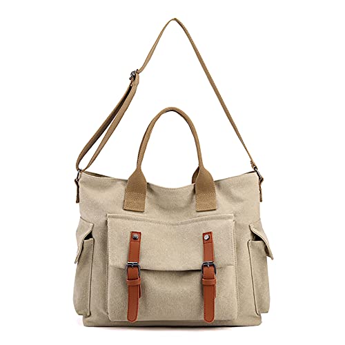 FANDARE Vintage Handtaschen Leinwand Schultertasche Damen Umhängetasche Frauen Arbeitstasche für 10.5 Zoll Tablet Shopper Reisen Crossbody Messenger Bag Khaki FANDARE Vintage Handtaschen Leinwand Schultertasche Damen Umhängetasche Frauen Arbeitstasche für 10.5 Zoll Tablet Shopper Reisen Crossbody Messenger Bag Khaki von FANDARE