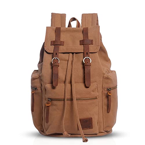 FANDARE Vintage Rucksäcke Schulrucksack Leinwand Daypacks Ranzen Mädchen Schulranzen für 14 Zoll Laptop Taschen Herren Damen Schultasche für Arbeit Wandern Reisen Camping Rucksack Gelb FANDARE Vintage Rucksäcke Schulrucksack Leinwand Daypacks Ranzen Mädchen Schulranzen für 14 Zoll Laptop Taschen Herren Damen Schultasche für Arbeit Wandern Reisen Camping Rucksack Gelb von FANDARE