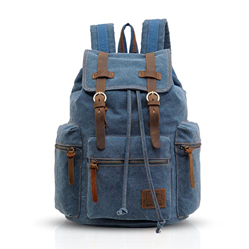 FANDARE Vintage Rucksäcke Schulrucksack Segeltuch Daypacks Ranzen Mädchen Schulranzen für 15.6 Zoll Laptop Taschen Herren Damen Schultasche für Arbeit Wandern Reisen Camping Rucksack Blau FANDARE Vintage Rucksäcke Schulrucksack Segeltuch Daypacks Ranzen Mädchen Schulranzen für 15.6 Zoll Laptop Taschen Herren Damen Schultasche für Arbeit Wandern Reisen Camping Rucksack Blau von FANDARE