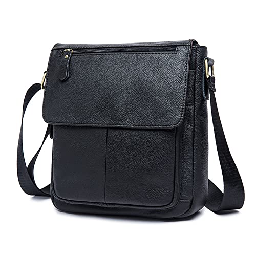 FANDARE Vintage Umhängetasche Leder Herren Herrentasche zum Umhängen Damen Schultertasche Echtes Leder Handgelenktasche Crossbody Bag Arbeitstasche Messenger Bags Geschenk für Männer Schwarz FANDARE Vintage Umhängetasche Leder Herren Herrentasche zum Umhängen Damen Schultertasche Echtes Leder Handgelenktasche Crossbody Bag Arbeitstasche Messenger Bags Geschenk für Männer Schwarz von FANDARE