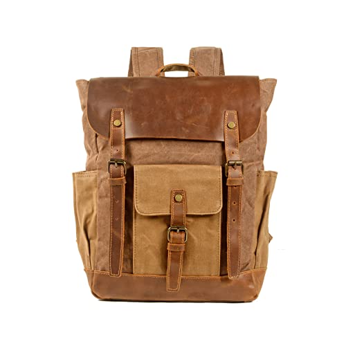 FANDARE Wanderrucksack Herren Reiserucksack Trekkingrucksäcke Damen Leinwand Tagesrucksäcke Reisen Wanderrucksack Outdoorrucksack Reiserucksack Daypacks für Wandern Radfahren Bergsteigen Braun FANDARE Wanderrucksack Herren Reiserucksack Trekkingrucksäcke Damen Leinwand Tagesrucksäcke Reisen Wanderrucksack Outdoorrucksack Reiserucksack Daypacks für Wandern Radfahren Bergsteigen Braun von FANDARE