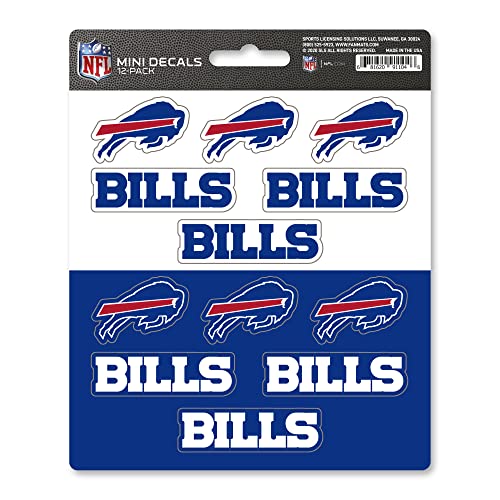 FANMATS NFL Buffalo Bills, Mini-Aufkleber-Set, 12 Stück von FANMATS