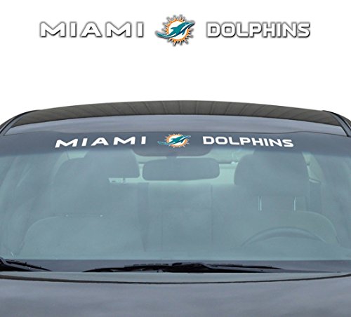 FANMATS NFL – Miami Dolphins Sun Stripe Windschutzscheibe Aufkleber 8,3 cm x 86,4 cm von FANMATS