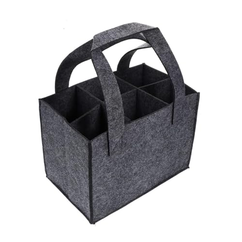 FANNITE Flaschenträger Filz, Flaschentasche mit 6 Fächer Flaschentasche Filz, Wiederverwendbare Flaschentasche, Wein Halter Bier Flasche Einkaufstasche(24x18x16cm) FANNITE Flaschenträger Filz, Flaschentasche mit 6 Fächer Flaschentasche Filz, Wiederverwendbare Flaschentasche, Wein Halter Bier Flasche Einkaufstasche(24x18x16cm) von FANNITE