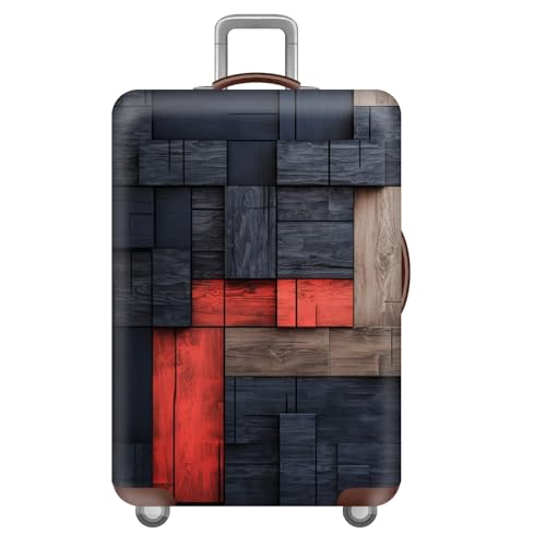 FANSU Kofferhülle Kofferschutzhülle Cyberpunk-Stil Elastisch Reisekoffer Schutzhülle mit Reißverschluss, Waschbar Gepäckabdeckung - 18 bis 32 Zoll (M(22-25in),Stil 1) von FANSU