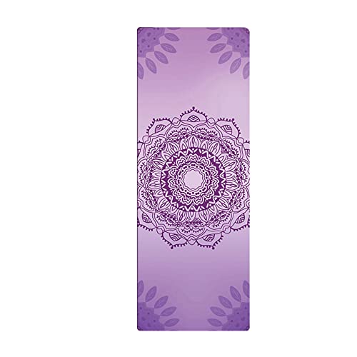 FANSU Tragbare Reise Yogamatte Faltbare Gymnastikmatte, Weich Leicht Übungen Trainingsmatte für Yoga, Pilates, Bikram, Stretching, Training und Bewegung (1830x680x1.5mm,lila Muster) von FANSU