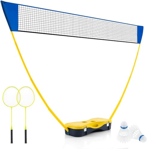 FANTASK Badminton Netzständer, tragbares Federballspiel mit Schlägern, 2 Federbällen, Netz & Aufbewahrungsbox FANTASK Badminton Netzständer, tragbares Federballspiel mit Schlägern, 2 Federbällen, Netz & Aufbewahrungsbox von FANTASK