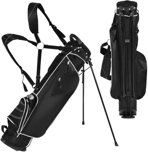 FANTASK Golfbag, Golf Stand Bag mit Standfüßen, Regenhaube & 4-facher Unterteilung, tragbare Pencil Bag mit Kopfteil & Tragegurt FANTASK Golfbag, Golf Stand Bag mit Standfüßen, Regenhaube & 4-facher Unterteilung, tragbare Pencil Bag mit Kopfteil & Tragegurt von FANTASK