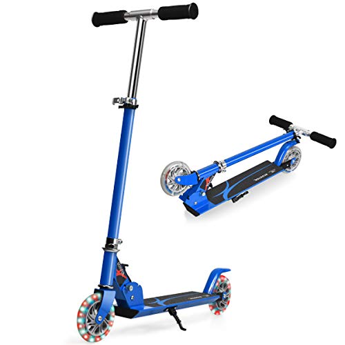 FANTASK Kinder Roller mit LED Rädern, Cityroller höhenverstellbar, Kinder Kickscooter Tretroller für Junge und Mädchen ab 4 Jahre von FANTASK