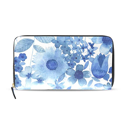 Fantasio Clutch Brieftasche Delft Blau Blumenmuster Namenskarte Organizer Fantasio Clutch Brieftasche Delft Blau Blumenmuster Namenskarte Organizer von FANTAZIO