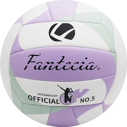 FANTECIA Volleyball Offizielle Größe 5, Soft Beach-Volleyball für Mädchen Jugend Teens am Strand Spiel Gym Training Wettbewerb von FANTECIA