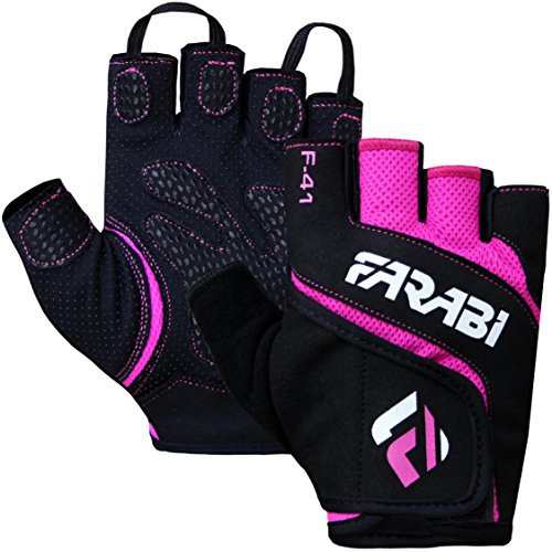Farabi Sports F-41 Gymnastikhandschuhe Fitness Gewichtheber Trainingshandschuhe (Pink, S) von Farabi Sports