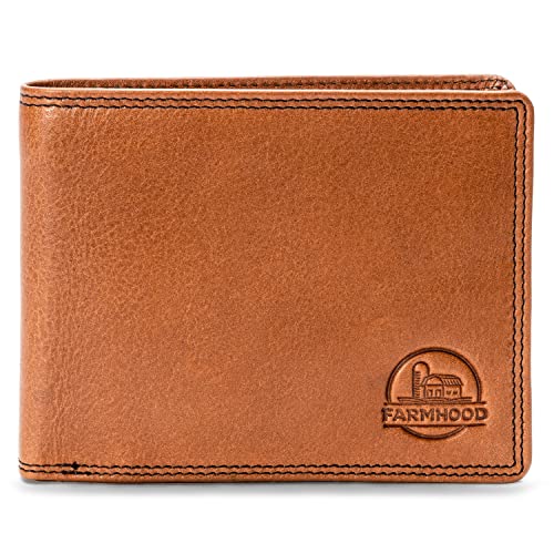 FARMHOOD Memphis Herren Leder Portemonnaie |12.5 cm große Geldbörse mit Karten-, Münz- und Steckfächer | Geldbeutel mit RFID Schutz FARMHOOD Memphis Herren Leder Portemonnaie |12.5 cm große Geldbörse mit Karten-, Münz- und Steckfächer | Geldbeutel mit RFID Schutz von Farmhood