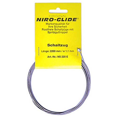 FASI Schaltzug 1,1mm NIRO-Glide Kette 2200mm Silber Fahrrad von FASI