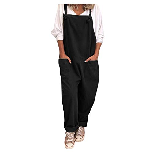 FASLOLSDP Ziegen Kostüm Overalls lässige lose Latzhose Romper Baggy Spielanzug Overalls Damen Latzhose Arbeitskleidung (Black, L) von FASLOLSDP