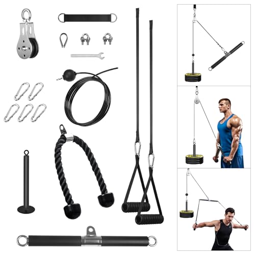 FASPUP Kabelzug Fitness Kabel Latzug DIY Fitness Kabelzug Trainingsgerät Kabelturm Zubehör Kabelzug-System Latzugmaschine Arm Krafttraining Home Gym Workout Equipment FASPUP Kabelzug Fitness Kabel Latzug DIY Fitness Kabelzug Trainingsgerät Kabelturm Zubehör Kabelzug-System Latzugmaschine Arm Krafttraining Home Gym Workout Equipment von FASPUP