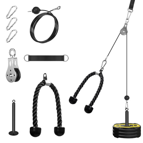 FASPUP Kabelzug Fitness Kabel Latzug Fitness Bizeps Rücken Trainingsgerät DIY Kabelzug Pulley System Latzugmaschine Arm Krafttraining Home Gym Workout Equipment FASPUP Kabelzug Fitness Kabel Latzug Fitness Bizeps Rücken Trainingsgerät DIY Kabelzug Pulley System Latzugmaschine Arm Krafttraining Home Gym Workout Equipment von FASPUP