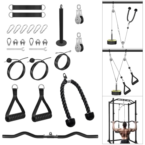 FASPUP Kabelzug Fitness Kabel Latzug Gym Fitness Kabelzug Trainingsgerät für Zuhause Kabelzug Pulley System Latzugmaschine Arm Krafttraining Home Gym Workout Equipment FASPUP Kabelzug Fitness Kabel Latzug Gym Fitness Kabelzug Trainingsgerät für Zuhause Kabelzug Pulley System Latzugmaschine Arm Krafttraining Home Gym Workout Equipment von FASPUP