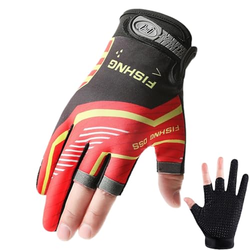 Angelhandschuhe Radfahren Köder Angelhandschuhe, Angeln Drei-Messer-Finger, Sonnenschutz, Winddichte Und Atmungsaktive Drei-Finger-Handschuhe, Frühlings-, Winter- Und Sommersport-Angelausrüstung von FASSME