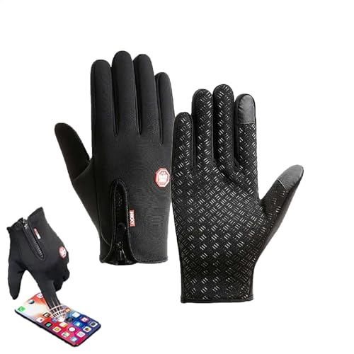 Handschuhe für kaltes Wetter, Winterhandschuhe, wasserdicht, zum Laufen, für Herren und Damen, Touchscreen-Handschuhe, Skifahren, Radfahren von FASSME