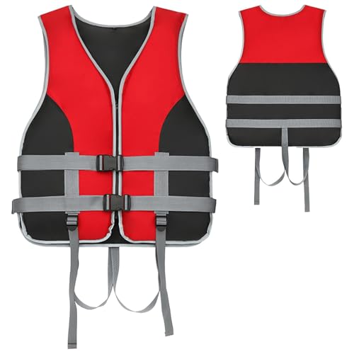 Schwimmjacke Für Erwachsene, Treibende Auftriebsweste, Verstellbare Schwimmweste Für Erwachsene, Leichte Schwimmweste Für Erwachsene Zum Wasserskifahren, Bootfahren, Wasserskifahren von FASSME