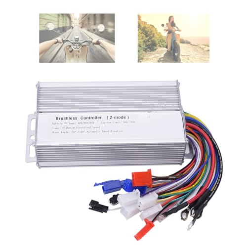 48V 60V 64V Elektromotor-Controller, Bürstenloser Geschwindigkeitsmotor-Controller für Elektrofahrräder Bürstenloses Controller-Kit für Elektroroller 1000W-1500W von FAUOSWUK