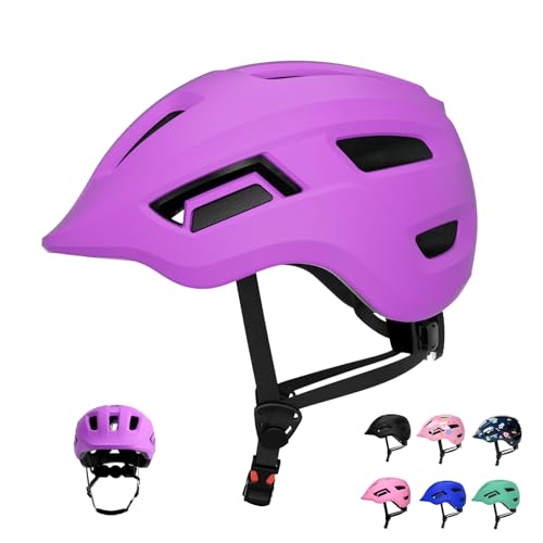 FAYDUDU Kleinkind Helm Kinder Fahrradhelm Baby Multi-Sport Verstellbarer Helm Sporthelm Radfahren Fahrrad Roller Skateboard Helm Leicht für Kinder Jungen Mädchen von 2-8 Jahren Alt (Lila, S) von FAYDUDU