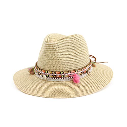 Sonnenhut Strohhut Hut Damen Sonnenhüte Frauen Große Krempe Fester Gürtel Strohhut Lässig Fascinator Outdoor Strand Faltbare Frauenhüte -Camel_Adjustable Sonnenhut Strohhut Hut Damen Sonnenhüte Frauen Große Krempe Fester Gürtel Strohhut Lässig Fascinator Outdoor Strand Faltbare Frauenhüte -Camel_Adjustable von FBJOMSEWZO