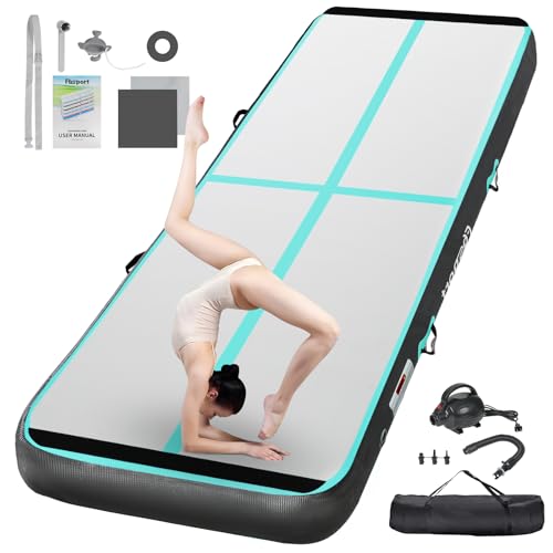 FBSPORT Trainingsmatte, 20 cm, Höhe, aufblasbar, Air Tumbling Track 5 m, Gymnastikmatte, aufblasbar, Tumbling, Gymnastikmatte, für Turner, Tumbling, Yoga, mit Pumpe FBSPORT Trainingsmatte, 20 cm, Höhe, aufblasbar, Air Tumbling Track 5 m, Gymnastikmatte, aufblasbar, Tumbling, Gymnastikmatte, für Turner, Tumbling, Yoga, mit Pumpe von FBSPORT
