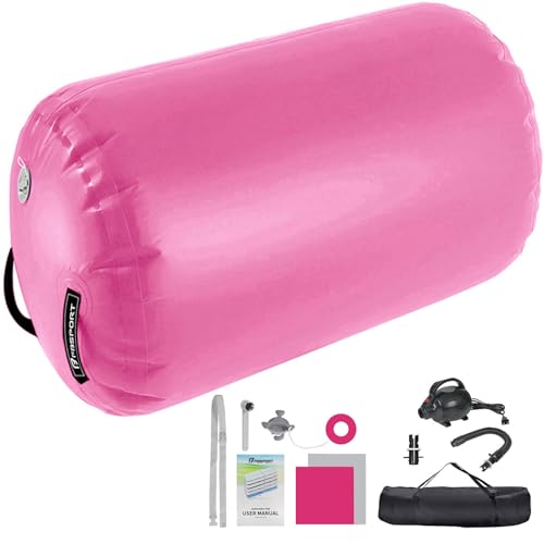 FBSPORT Aufblasbare Air Roll, 120x75cm Aufblasbare Luft Rollen, Yoga Gymnastik Zylinder, Gymnastikmatte, Gym Air Barrel, Air Tumbling Track, Sportmatte für zuhause mit Tragetasche, Outdoor, Fitness FBSPORT Aufblasbare Air Roll, 120x75cm Aufblasbare Luft Rollen, Yoga Gymnastik Zylinder, Gymnastikmatte, Gym Air Barrel, Air Tumbling Track, Sportmatte für zuhause mit Tragetasche, Outdoor, Fitness von FBSPORT
