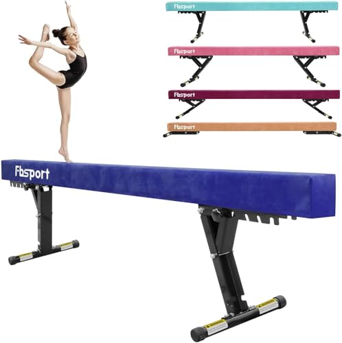 FBSPORT schwebebalken für zuhause schwebebalken balancierbalken Kinder Adjustable Balance Beam 244cm Balken Turnen Klappbar Tragbar für Kinder Erwachsene von FBSPORT