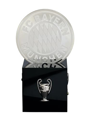 FC Bayern München Acrylblock Pokale mit Logo Münze Schwarz von FC Bayern München
