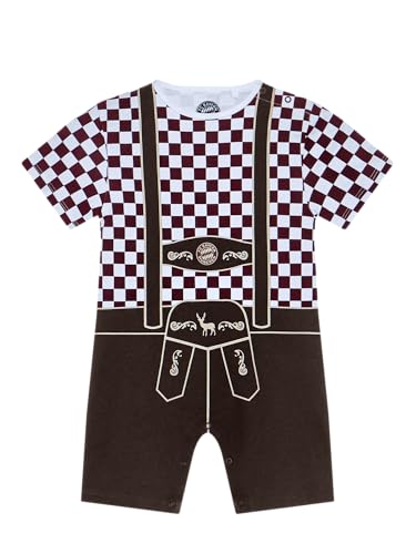 FC Bayern München Baby Body Lederhose | Kurzarm | Braun | Fußball FC Bayern München Baby Body Lederhose | Kurzarm | Braun | Fußball von FC Bayern München