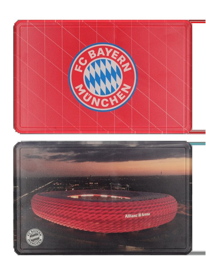 FC Bayern München Brotschneidebrett Brotzeitbrettchen 2er-Set, Kunststoff von FC Bayern München