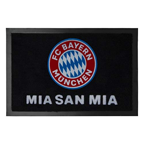 FC Bayern München Logo Fußmatte Abstreicher (one Size, schwarz) von FC Bayern München