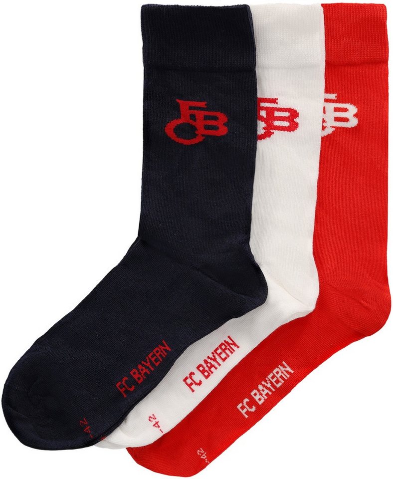 FC Bayern München Socken Socken 3er-Set FCB FC Bayern München Socken Socken 3er-Set FCB von FC Bayern München