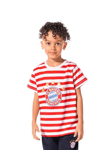 FC Bayern München | T-Shirt Essential| Kinder | Rot, Navy, Rot-Weiß gestreift oder Rot-Navy gestreift von FC Bayern München