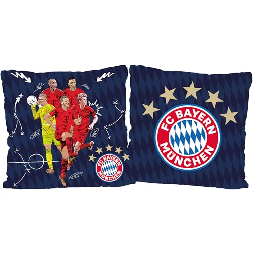 FC Bayern München Wendekissen – Player 40 x 40 cm Kissen Mia san Mia, Neuer, Kane, Müller, Tel - ideal für Sofa und Bett, Wohnaccessoire und Deko-Kissen, passend zur FCB Fußball Fan Bettwäsche FC Bayern München Wendekissen – Player 40 x 40 cm Kissen Mia san Mia, Neuer, Kane, Müller, Tel - ideal für Sofa und Bett, Wohnaccessoire und Deko-Kissen, passend zur FCB Fußball Fan Bettwäsche von FC Bayern München