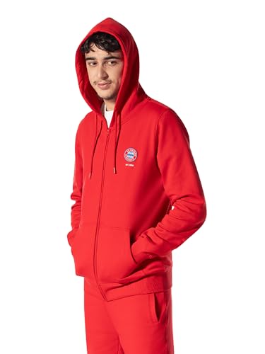 FC Bayern München | Zip-Hoodie Essential| Herren Rot von FC Bayern München