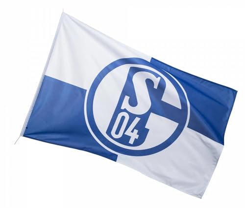 FC Schalke 04 Hissfahne - Karo - 100 x 150 cm Fahne Flagge S04 - Plus Lesezeichen I Love Gelsenkirchen von FC Schalke 04