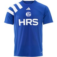 adidas Aufwärmshirt Team blau 2024/2025 von FC Schalke 04