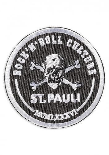 FC St. Pauli - R'N'R Football Club - Aufnäher Patch Schwarz/weiß, 8 cm von FC St. Pauli