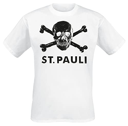 FC St. Pauli Totenkopf Männer T-Shirt weiß XL von FC St. Pauli