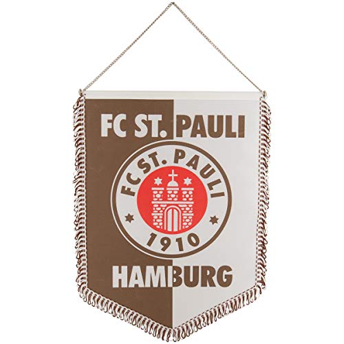 FC St. Pauli Wimpel Banner Deko Dekoration Autowimpel Logo Präsent braun-weiß von FC St. Pauli
