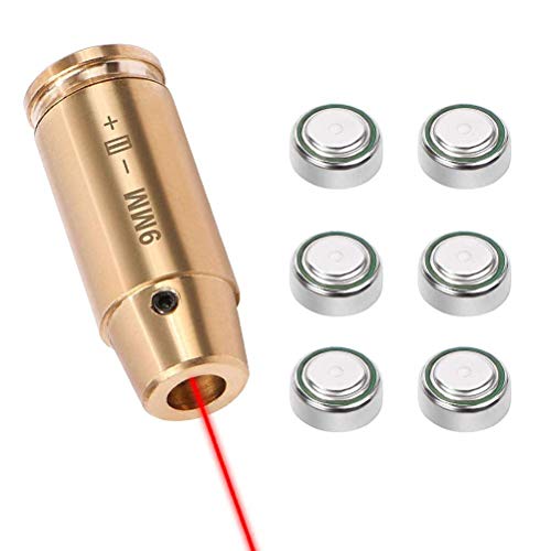Lseqow Bore Sight, Hunting Red Zeroing Sight, Infrarot-Laservisier, 9-mm-Laserkollimator, 6-Tasten-Batterie von FCHMY