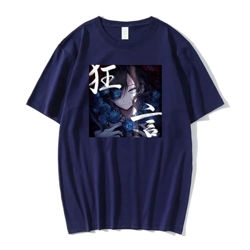 FCJKMNM ADO Sängerin Kyogen Album Merch T-Shirt 2D Bedrucktes Hip Hop Rundhalsausschnitt Kurzarm Streetwear Männer Frauen Harajuku Kleidung XS-3XL-Black||XS von FCJKMNM