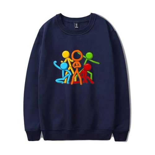 FCJKMNM Alan Becker Unisex Sweatshirt 2D Print Sweatshirt Frühling Hip Hop Street Langarm Top Mode Casual Sport Pullover XXS-4XL-Black||XXS von FCJKMNM