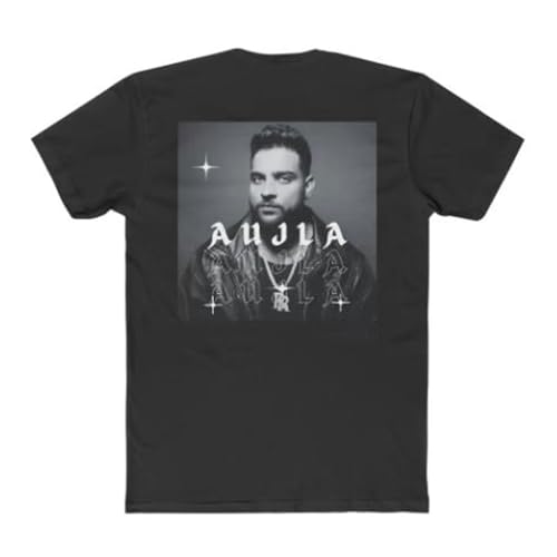 FCJKMNM Karan Aujla T-Shirt Mit Rundhalsausschnitt Hip Hop Kurzarm T-Shirt Männer Frauen Sommer Street Tee Shirt Tops XXS-4XL-Black||XXS von FCJKMNM