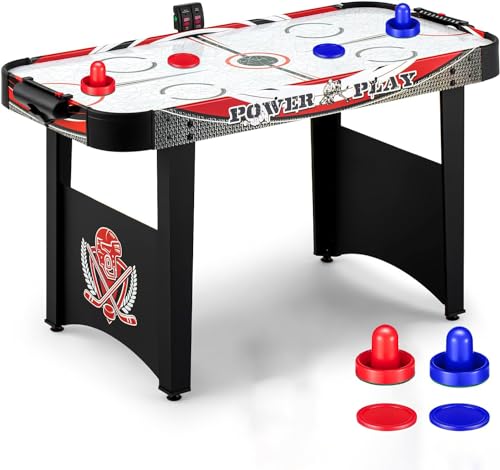 Air Hockey Tisch 4ft Indoor Digital Scoreboard Hockey Spiel Set mit 2 Pucks, 2 Pushers für Erwachsene und Kinder Air Hockey Tisch 4ft Indoor Digital Scoreboard Hockey Spiel Set mit 2 Pucks, 2 Pushers für Erwachsene und Kinder von FCOUMY